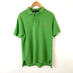 Polo Ralph Lauren Shirt Men's Medium‎ Green Pink Pony Preppy Classic Top